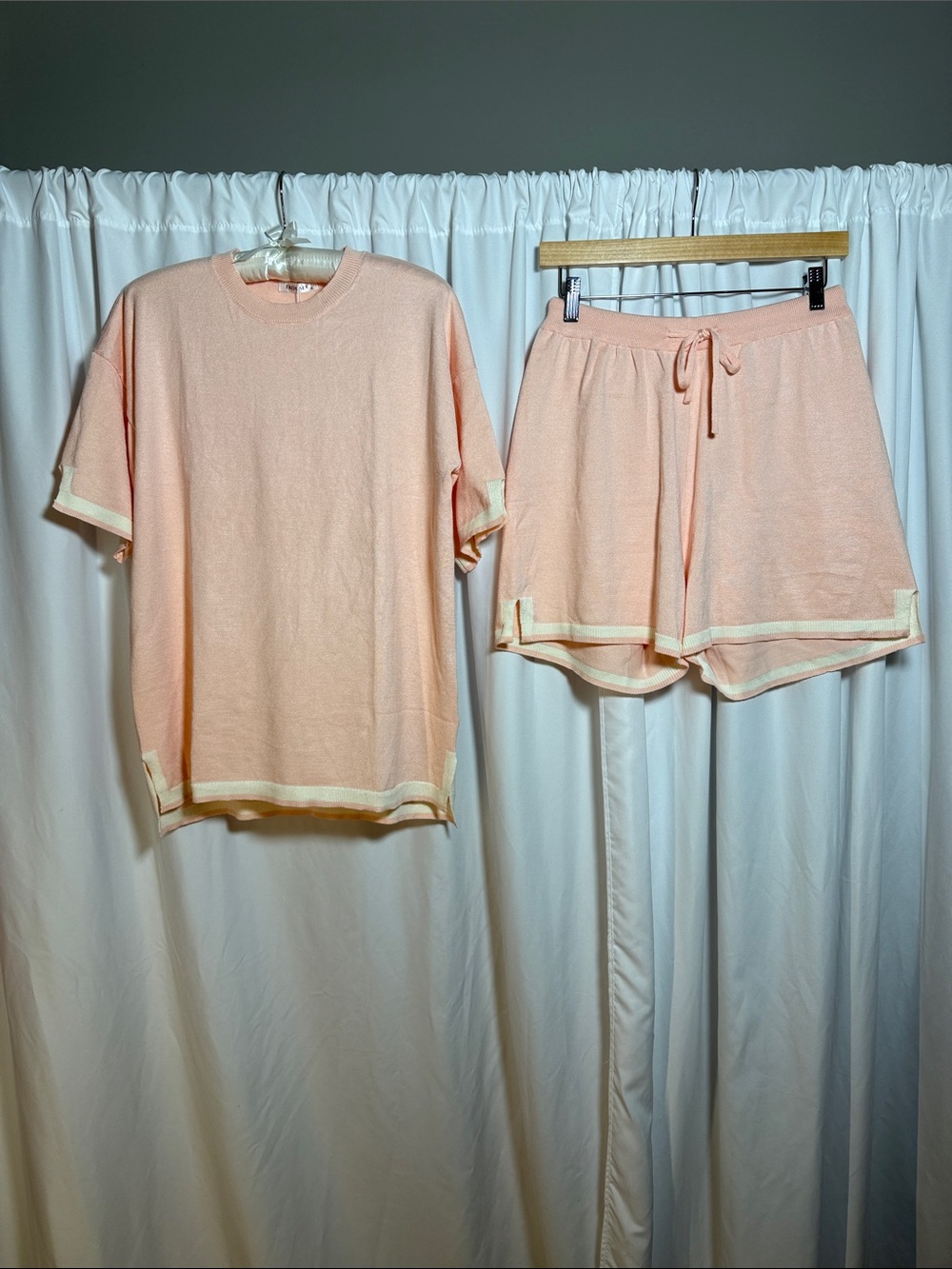 Soft Peach SS & Shorts Set